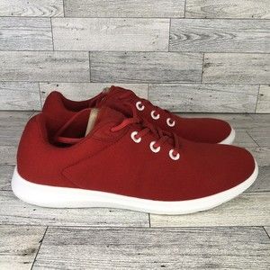 Merinos Shoes Merino Wool Sneakers Red Lace Up Women’s Size 8 NWOT